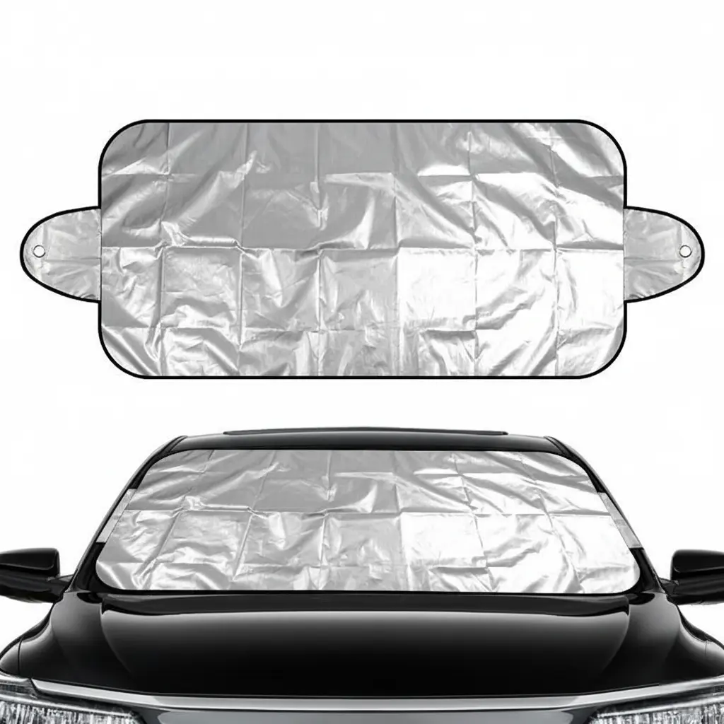 Car Windshield Snow Cover & Foldable Extended-Use Windshield Sunshade with Suction Cup, 2025 Winter Car Exterior Accessories for Rain & Snow