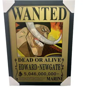 Cool 3d Graphic and anime Framed Posters - Wanted Poster - One piece Style 2