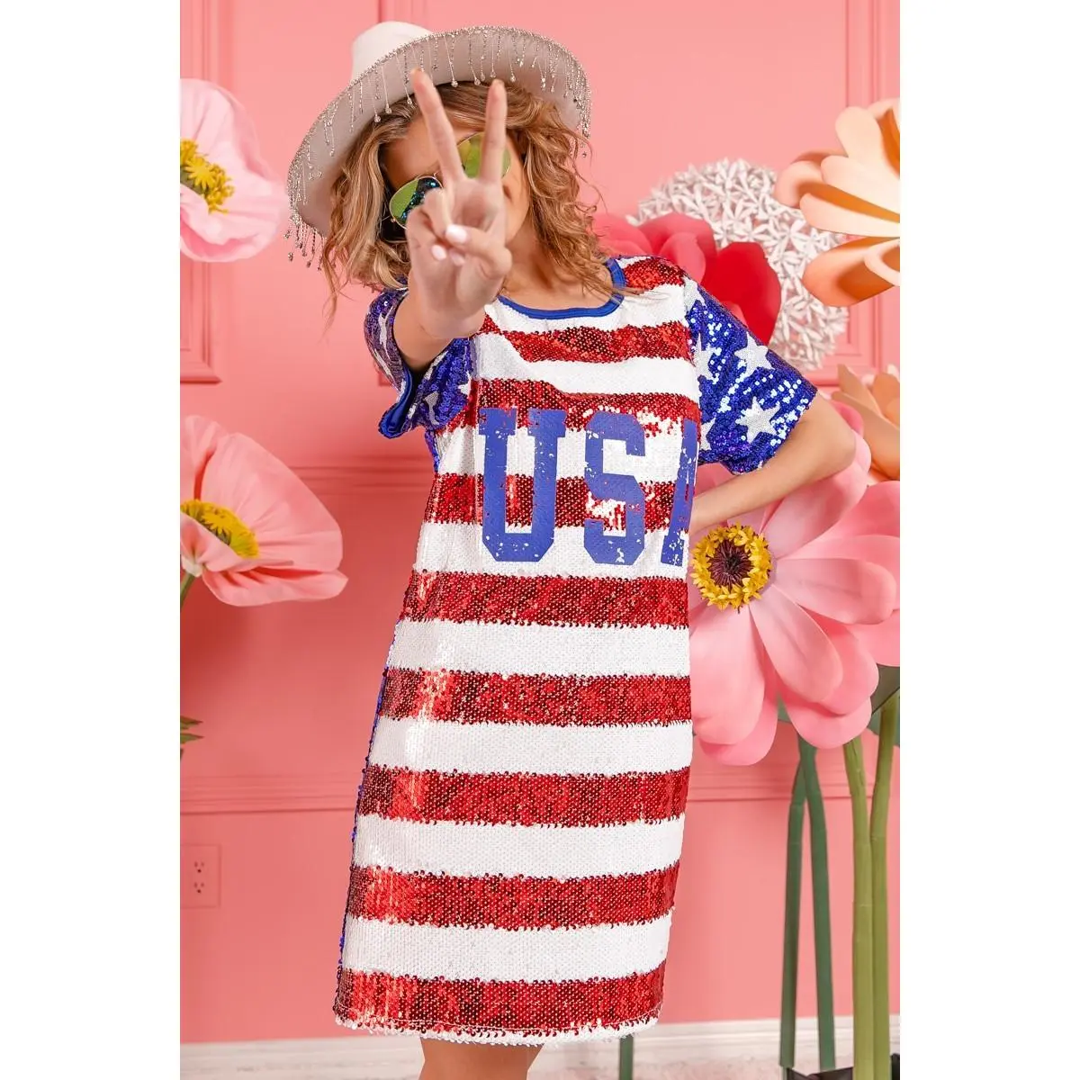 BiBi American Flag Theme Usa Print Sequin Dress - TikTok Shop BiBi American Flag Theme Usa Print Sequin Dress - TikTok Shop