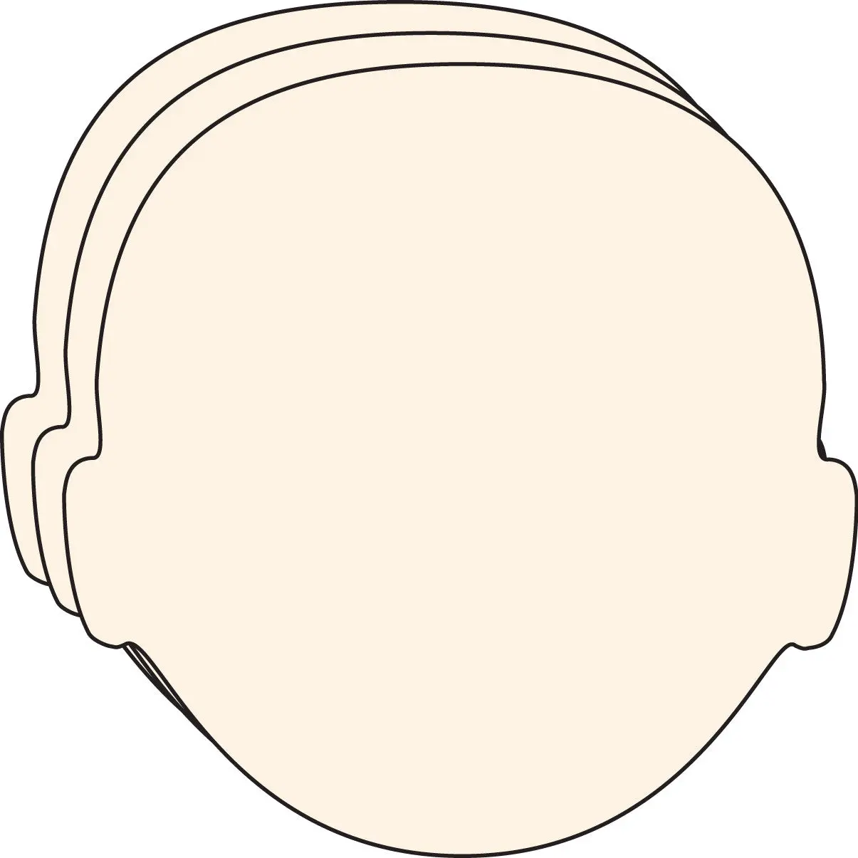 SHAPES ETC. Large Single-Color Creative Foam Cut-Outs - Face, 15 Sheets, 5.5" x 5.5", for Craft Activities & Expanding Creative Possibilities