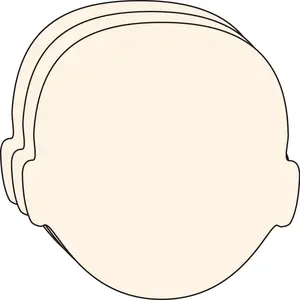 SHAPES ETC. Large Single Color Creative Foam Cut-Outs - Face