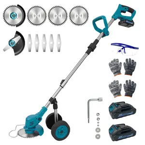 Home portable lithium battery lawn mower,Cordless String Trimmer,2*21V Battery Powered Weed Wacker with Batteries and Charger,Battery Powered Electric Grass Cutter for Lawn Care and Edging
