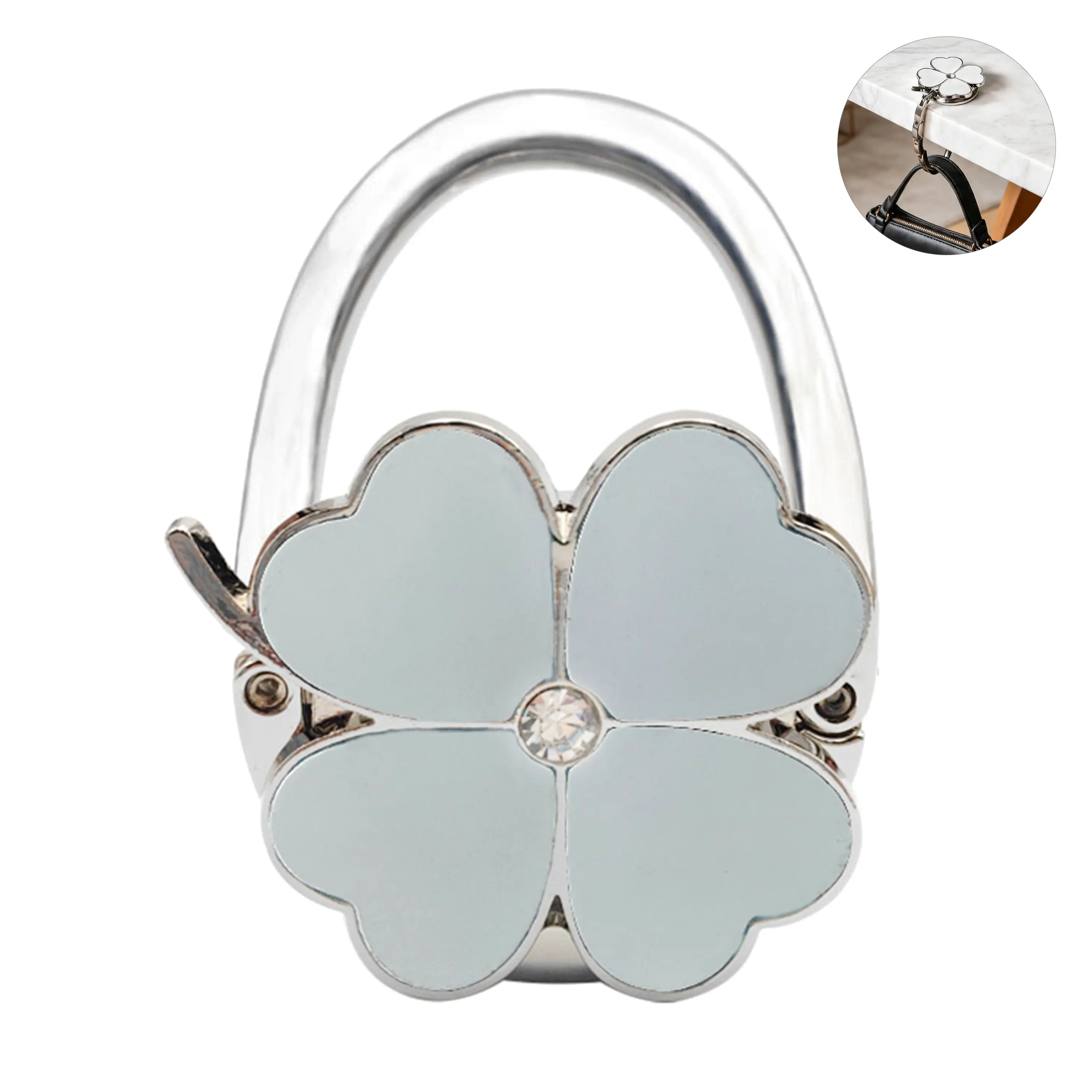 Stylish Purse Hanger for Table, Decorative Foldable Bag Hook with Magnetic Closure and Anti-Slip Grip, Portable Carry Accessory for Women, Carry Purse Hook