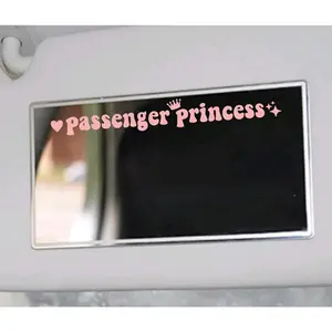Passenger Princess Sticker Funny Car Stickers Decal Decor Truck Cute Car Accessories for Rearview Mirror Window JDM Vinyl Letter Decals for Men Women Girls Cute Queen - Pink
