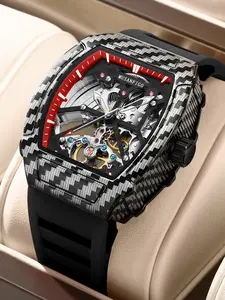 Men's Business Fashion Automatic Mechanical Watch, Fashion Watch for Party, Daily Clothing Decor, Trendy All-match & Exquisite Watch for Birthday Gift with Box