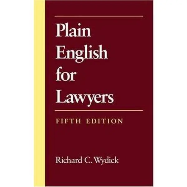 USED Book - Plain English for Lawyers by Richard Wydick (Paperback) - english, Law Practice, Law Books, Familiarize With Legal Terms