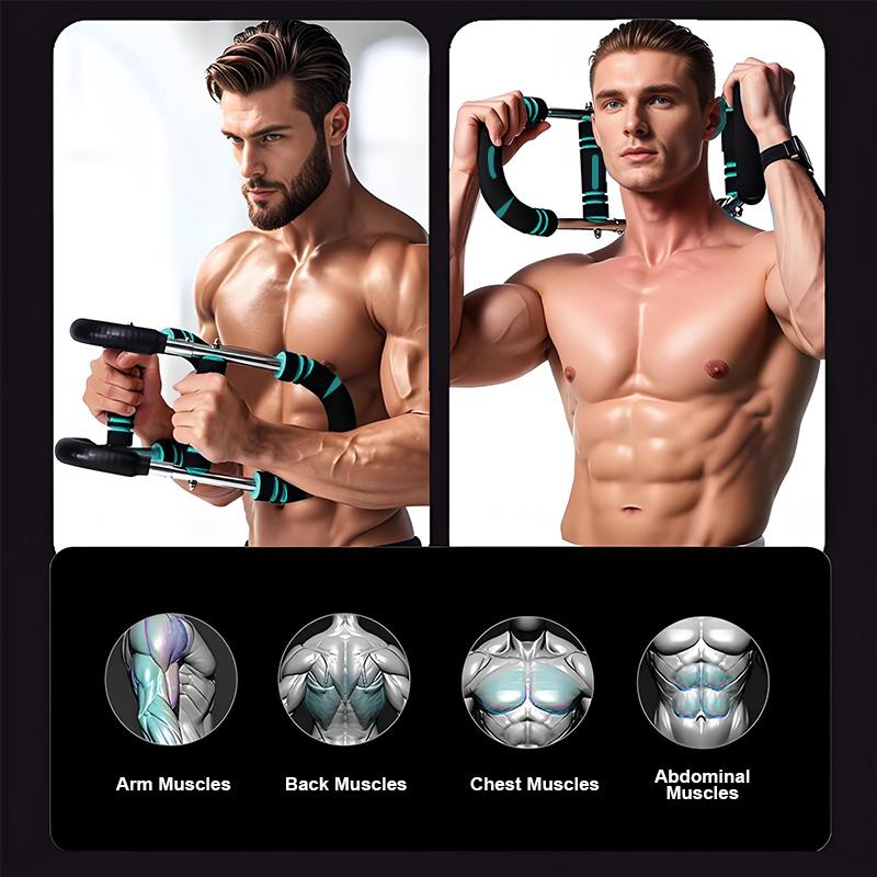 OVER SELF Twister Arm Trainer Twister Exerciser Chest press 45-90lb Adjustable Strengthen Arm and Shoulder Muscle Training Men's Fitness Trainer Detachable Portable Gym equipment for Home Workout Equipment