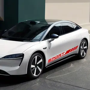 Sport Car Side Skirt Sticker, Creative Stripe Design Car Side Sticker, Durable Vinyl PVC Material Car Decal for SUV, Side Decals, Car Exterior Accessories