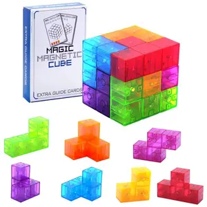 Magic Magnetic Cube Puzzle, Educational Blocks, Great Gift for Kids, For Family Fun