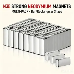 N35 Neodymium Bar Magnets, Super Strong Rectangular Rare Earth Magnets for DIY, Workshop & Home Use – Heavy Duty Magnetic Blocks for Tools, Crafts & Organization