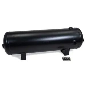 HornBlasters 5 Gallon 7 Port Steel Air Tank | Stealth Black Powdercoat Finish | Seven 1/2" NPT Ports | Perfect for Air Systems, Train Horns, & Air Suspension