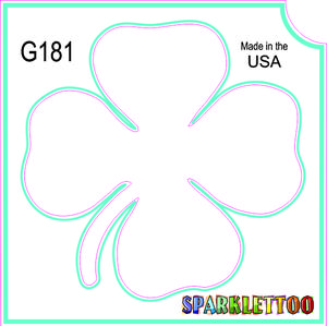 212 MAIN Ruby Red Paint Glitter Tattoo Stencil - G181-2, 1.5x2.3x2.3 in, 2-Ply, 4 Leaf Shape, Tattoo-Look Design, Pack of 100 (for Men's Special Occasion Costumes & Accessories), Two-Ply