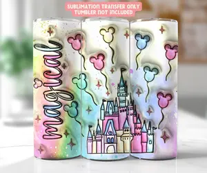 Magical Castle - 20 oz Tumbler Sublimation Transfer