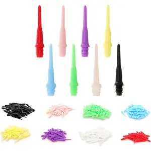 80 Pcs Multicolor 2BA Thread Soft Dart Tips 8 Colors Plastic Dart Points for Replacement