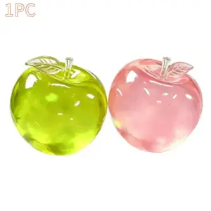 Crystal Apple Stress Relief Toy, Soft, Thin Smooth Texture, Desk Decor, Office Gift, Sensory Play Ball