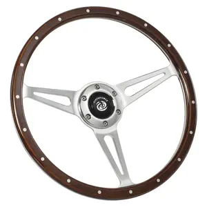 14'' Classic Riveted Laminated Wood Steering Wheel Restoration MG VW SuperBeetle