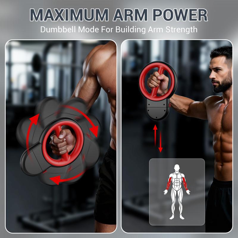 AKLUER 3-IN-1 Multifunctional Upper-Body Trainer (Arm Trainer-Spinning Rotator Burn Machine/ Forearm Trainer for Boxing/Resistance Bands with Handles)Detachable Portable, Flex Core Trainer, Chest & Arm Workout