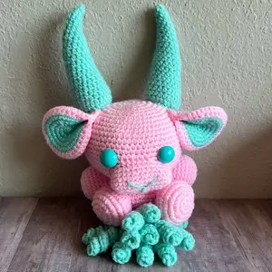 Handmade Crochet Baphomet Plushie