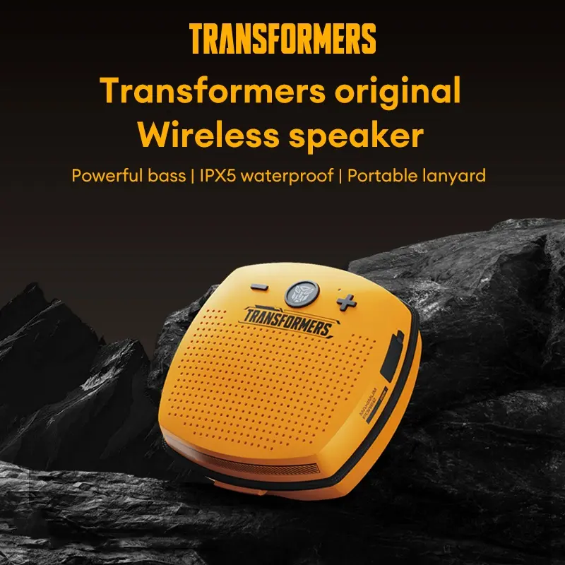 Transformers Y16 Original Bluetooth Audio Speaker, High-Fidelity Sound, Hands-Free Calling Support, TWS Dual Machine Interconnection, Double Suspension Rope for Easy Carrying