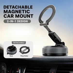 Vacuum Magnetic Phone Holder for Content Creators — Foldable Desk & Car Mount for TikTok, Reels & Selfies