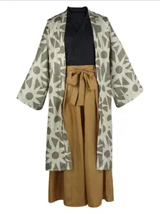 Anime Haganezuka Hotaru Cosplay Costume Set, Christmas Carnival Jacket Long Pants Headband, Geometric Pattern Slim-Fitting Suit