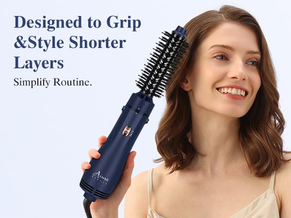 Aima Beauty 3-in-1 Blowout Dryer Brush & Multi-Styler, Detachable Hot Air Brush Volumizer with 1” & 1.25” Interchangeable Round Barrels, Ionic Wet-to-Dry Styling Tool for Short to Medium Hair, Gift Ready#tiktokshopsummersale