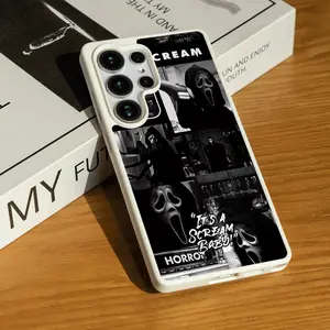 Scream Horror Phone Case for SAMSUNG S22/S23/24/25/ULTRA/PLUS  Matte Magnetic Phone Case Unobstructed wireless charging Instant fit Acrylic Fingerprint Smartphone Cellphone