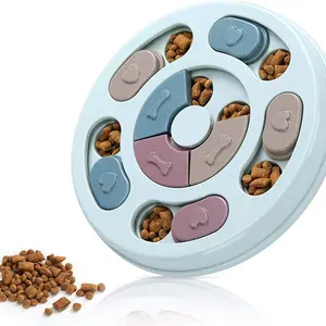 Interactive Dog Puzzle Toy Slow Feeder - Mental Stimulation Treat Dispenser for Dogs & Cats, Non-Slip IQ Training Game, Durable & Easy Clean Bowl for Healthy Eating