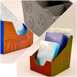 STREAM BASE Lite - Essential Storage for Active Collectors - Holds 200+ Penny Sleeves, Card Savers, Team Bags and Top Loaders with additional Rear Storage - Compact & Functional Base Station