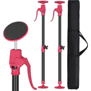 Cabinet Jacks for Installing Cabinets, Adjustable Support Pole 45.3" to 114.2"  Steel Support Rod, 3rd Hand Support System for Drywall Jack& Cargo Bars, 265 LB Capacity, 2 count