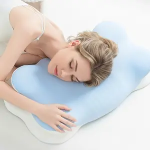 Cupocupa Ergonomic Cervical Neck Pillow for Pain Relief - Orthopedic Contour Pillow for Side, Back & Stomach Sleepers - Deep Sleep Support for Neck & Shoulder Stiffness Breathable Deep Sleep Butterfly Pillow for Tech Neck Correction & Spinal Alignment Coo