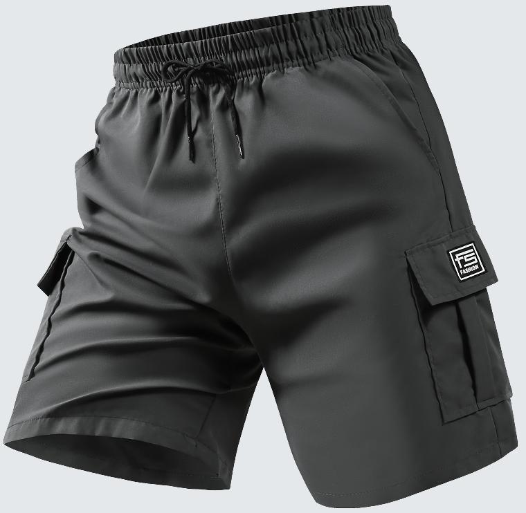 3-Piece Men's Shorts Set - Brown Black & Green - Slanted Pockets - Versatile Casual Wear - 3-Piece Bottoms for Everyday Use Menswear Overalls shorts men SpringStatements