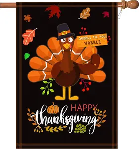Thanksgiving Garden Flag - 28 X 40 Inch Double-Sided Turkey House Flag for Decoration BOUTIQUE_GOODS