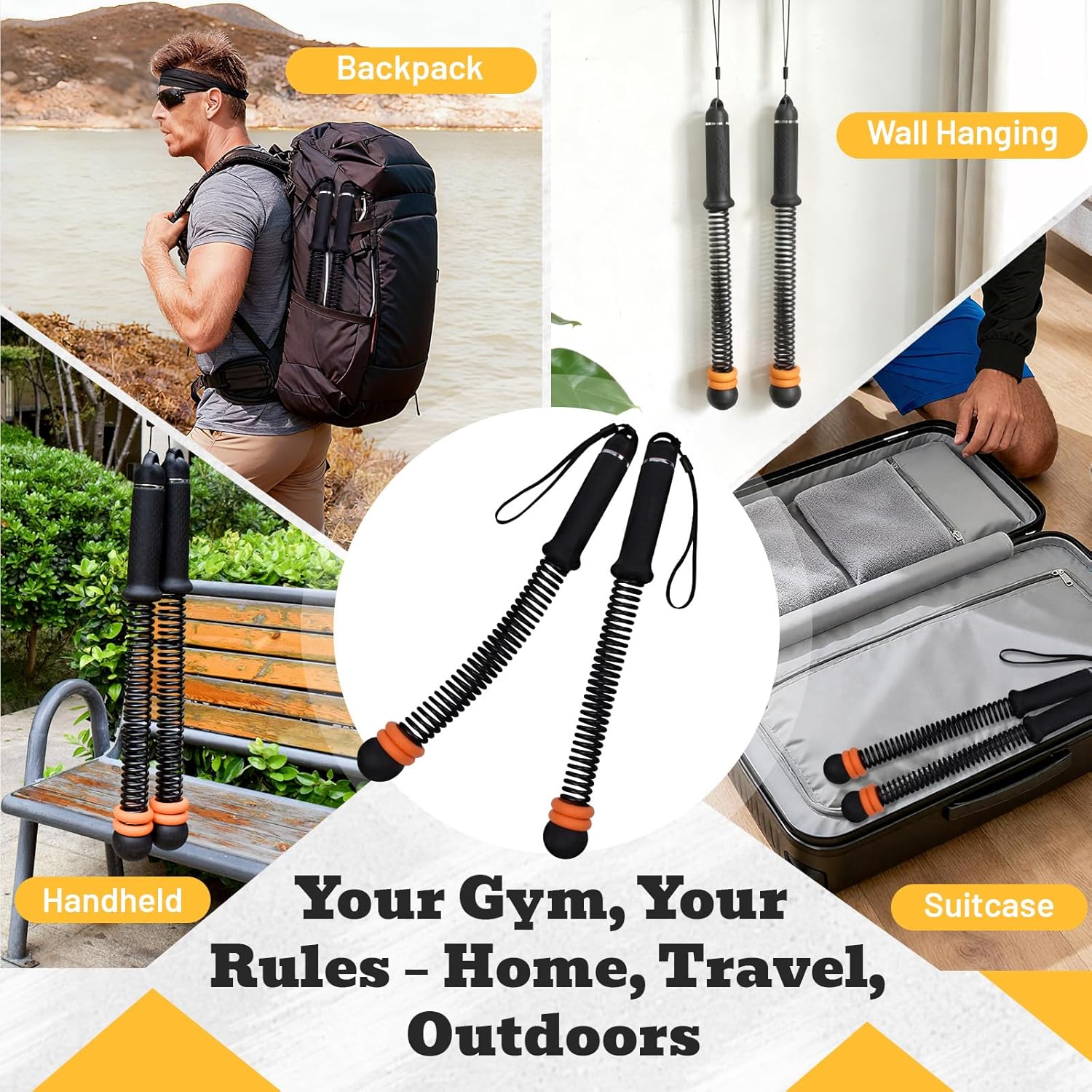 Weighted Cordless Battle Ropes 2PCS – New Upgrade Quiet Ropeless Training Rope Fitness Equipment for Home, Strength Training, HIIT Workouts, Full-Body Exercise, Indoor Gym Use, Noise-Free Portable Workout Gear