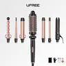 Ufree 7-in-1 Curling Iron Set with Interchangeable Ceramic Barrels, Curling Wand Set with Thermal Brush, Hair Straightener and Wand Curling Iron, Versatile Styling Hair Curlers Set, Gifts for Women