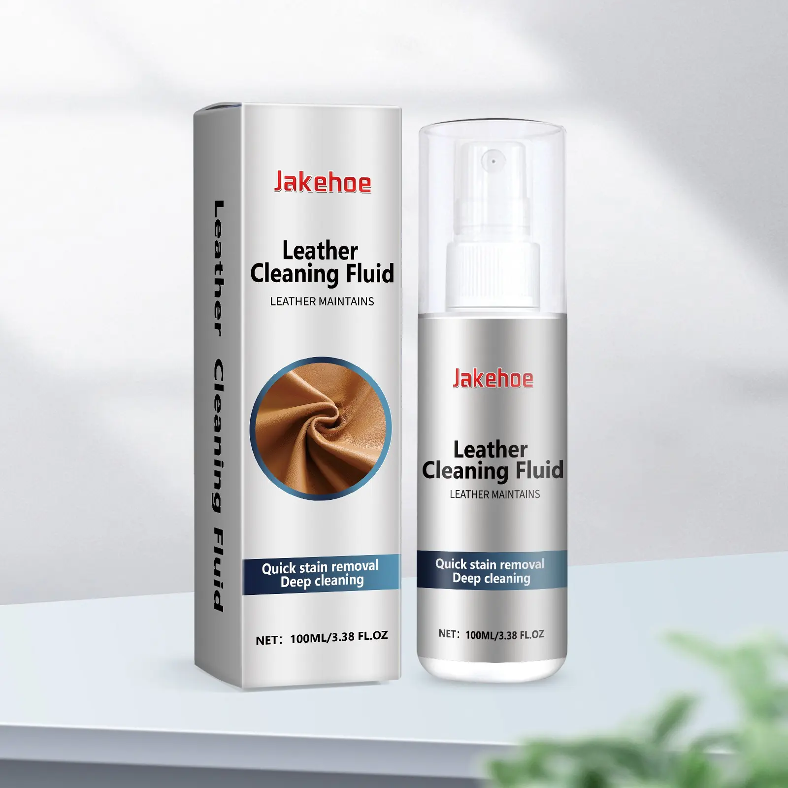 Jakehoe Leather Cleaner Liquid, Furniture Leather Stain Removal, Polishing Shine Care Protection, Cleaning Agent for Leather