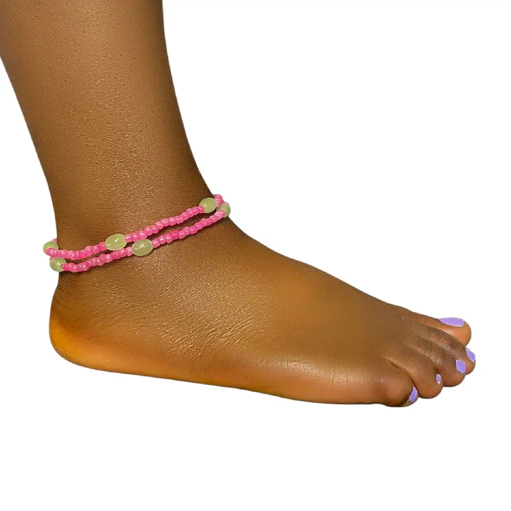 PINK GLOW anklet a unique 2 piece that illumiates at night, it is designed to enhance feminine protection