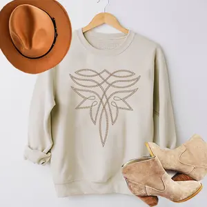 Western Boot Stitch Sweatshirt for Youth and Adult, Cowgirl Birthday Gift Cowboy Boot Country Rodeo, western outfits women, western tops