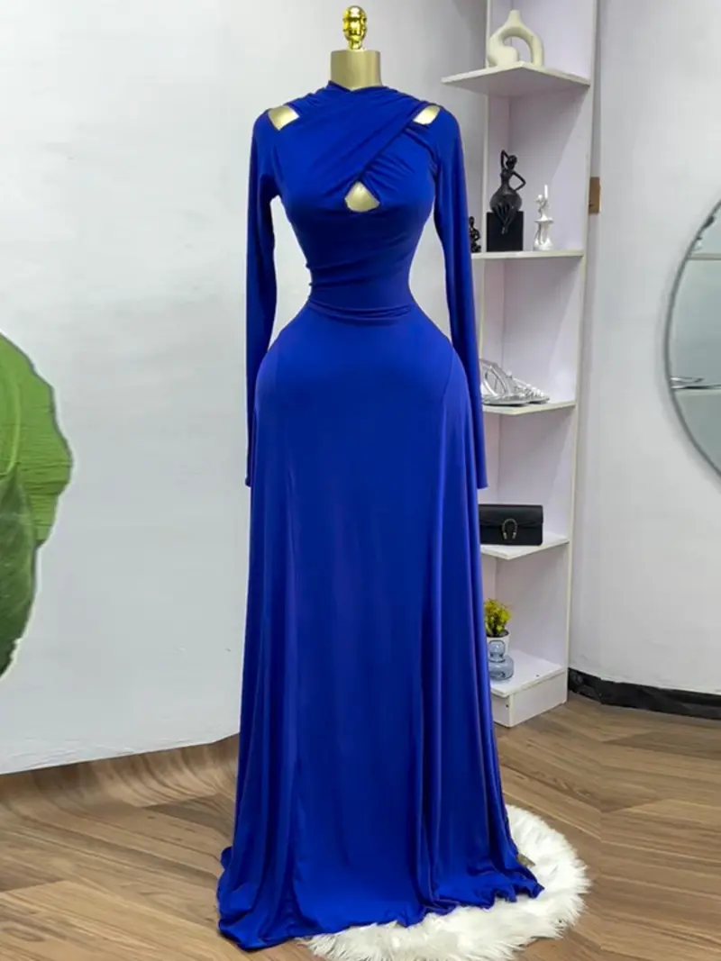 green emerald velvet dress Kennedy Long Sleeve Corset Mermaid Formal Dress main image 1