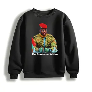 Revolution Is Now Sweatshirt – Bold Funny Graphic Featuring Ibrahim Traoré, Political Statement Gift