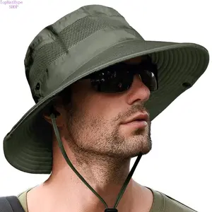 Unisex Wide Brim Sun Hat for Men Women, UPF 50+ UV Protection Outdoor Boonie Hat, Lightweight Foldable Bucket Hat Perfect for Hiking Camping Fishing Beach Travel & Summer Outdoor Activities