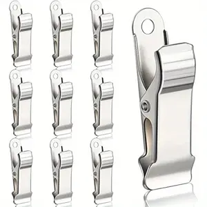 20pcs Metal Mini Clamps Mini Spring Clamp Crocodile Clips Silvery Clamps Wide Crocodile Clamps for Work, Smooth Jaw