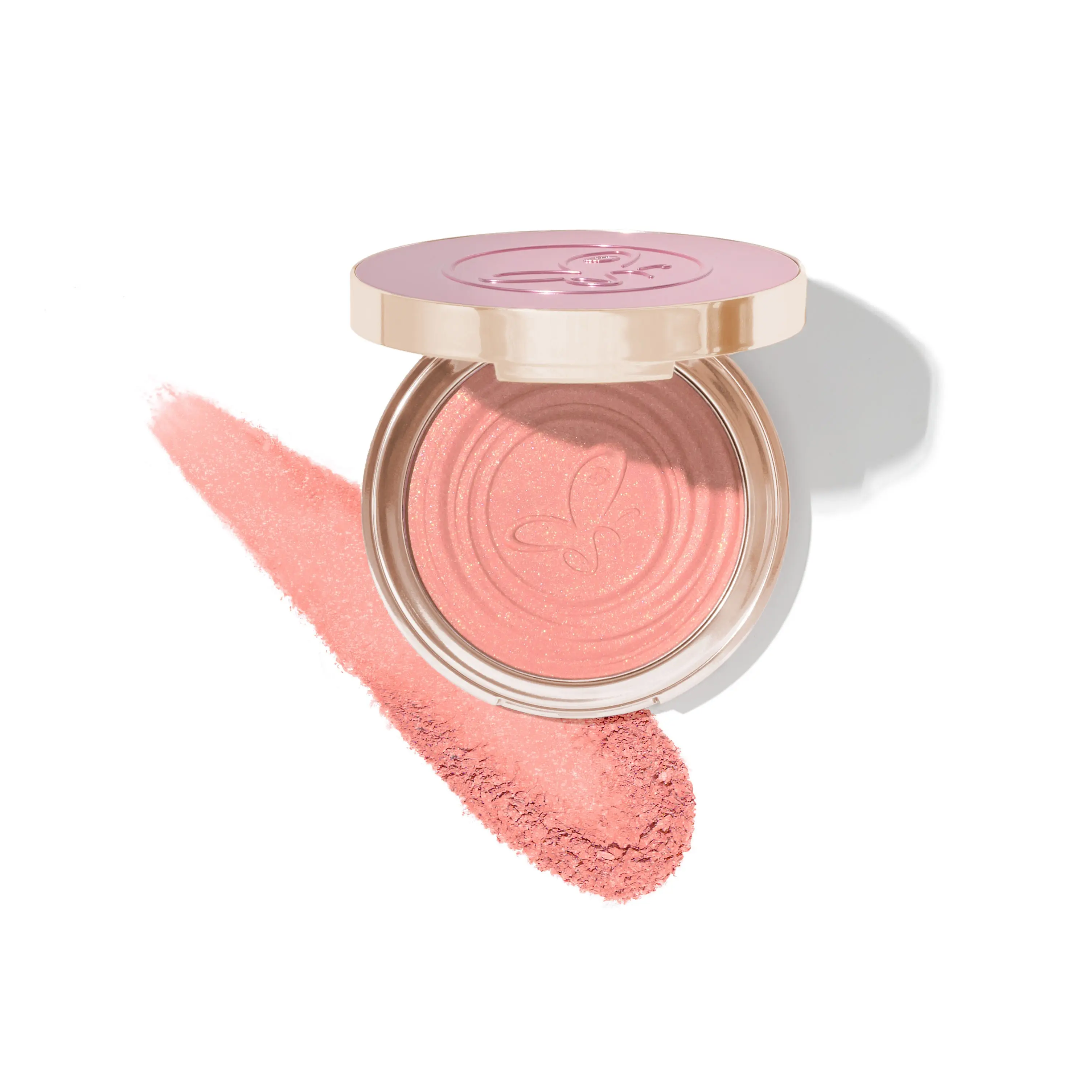 Darling Pinch Perfect Powder Blush - Soft Peach Infused with Shimmer for Sun-Kissed Luminous Finish, Smooth Buildable Color, Ultra-Fine Pigments, Natural Flush, 4 Matte & 2 Shimmer Shades