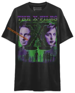 BLACK RABBIT The X-Files Unisex Classic T-Shirt 90s Sci-Fi Oversized Print Heavy Cotton Streetwear