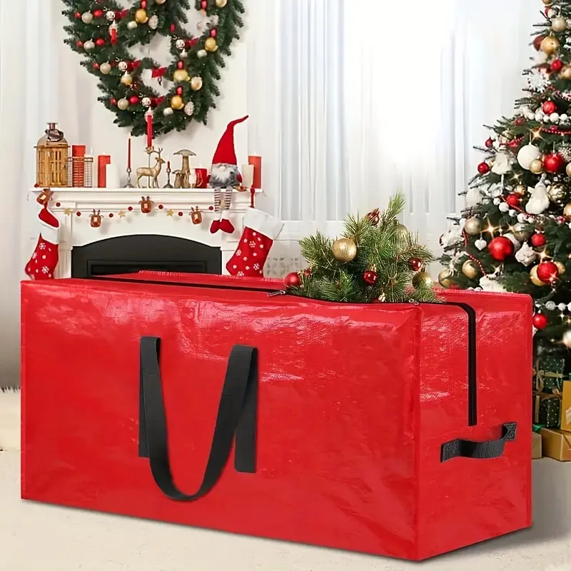 Handy Laundry, Christmas Tree Storage Bag - Stores 7.5 Foot Artificial Xmas Tree, Durable Waterproof, Moisture Resistant Material, Zippered Bag, Carry Handles, Protects Against Dust, Insects And Moisture, Gym Bag