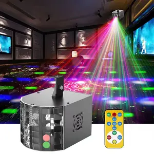 LED Stage Lights KTV Home Atmosphere Strobe Sound Control Starry Sky Projection Disco DJ Party Lights Compact Design Vibrant Colors dj party sound control light club  lights