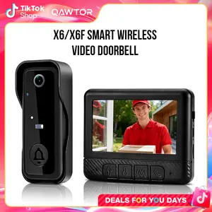 Wireless Video Doorbell Camera with Screen, No WiFi or App Needed, Night Vision, Two-Way Audio, Motion Detection, Battery Powered, Easy Installation, No Subscription, Summervibes, DealsForYouDays