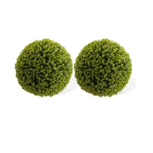 Garvee 21.5 in Artificial Plant Cedar Topiary Balls 2PCS, Topiary Ball Garden Spheres Decorative Balls for Outdoor Patio Garden and Indoor, Wedding Decoration