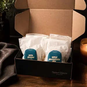 Sunset Haven Scent Co. | Wax Melt Sample Box | 10 Hand-Poured Wax Melt Samples | Home Fragrance