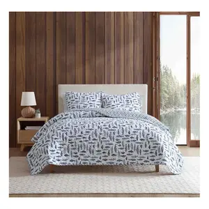 Eddie Bauer Wes Fish Blue Full/Queen Quilt ShamSet